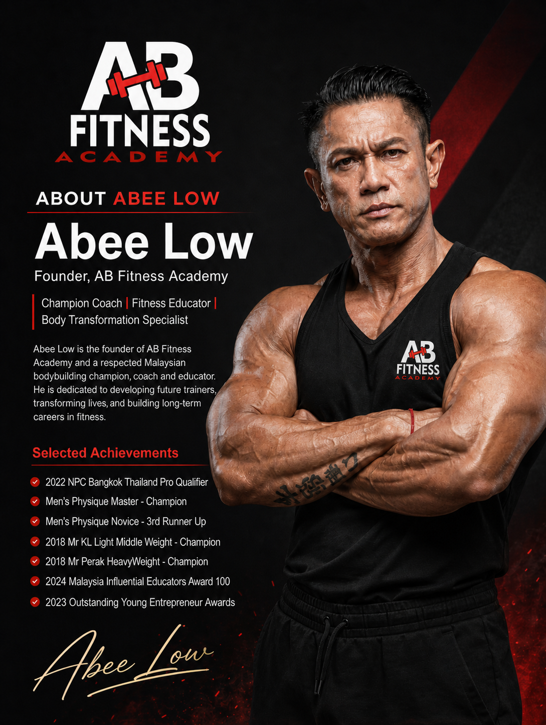 fitness academy Malaysia, personal trainer certification Malaysia, body transformation programme Malaysia, personal trainer Petaling Jaya, personal trainer Ipoh, PT course Malaysia, gym career, AB Fitness Academy, Abee Low.